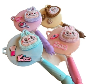 Espejo Cosmético de Mano <span class=keywords><strong>Megan</strong></span> Bubble Mart Labubu, Espejo de Maquillaje con Diseño de Conejita de Dibujos Animados, Espejo de Retoque Labubu para Muñecas - Product Image 1