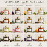 Ensemble diffuseur de parfum en verre transparent dégradé rose avec bâtonnets, marque privée, parfum Freesia, vente en gros, coffret cadeau pour hôtel, spa, petite amie
