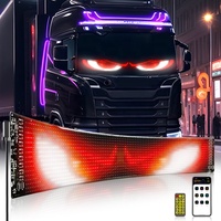 Luz Universal Personalizable con Ojos de Demonio, Lámpara de Ojos Colorida con Pantalla Suave para Camión, Coche, Motocicleta