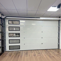 Puerta de Garaje Tipo Sándwich de Montaje Superior con Ventanas