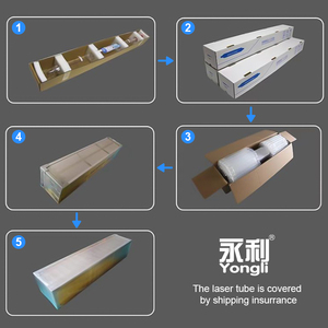 योंगली 100w co2 ग्लास लेजर ट्यूब लेजर उपकरण भागों को पैकेजिंग और कागज उत्पादों उद्योग के लिए लेजर फोकस लेंस बिजली की आपूर्ति - Product Image 5