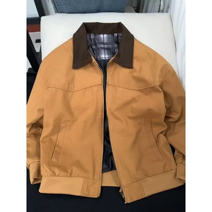 Blouson de baseball décontracté court et ample pour <span class=keywords><strong>homme</strong></span>, style rétro américain, tendance, collection automne-<span class=keywords><strong>hiver</strong></span> 2025 - Product Image 1