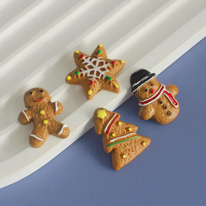 NUEVA Serie Navideña de Adornos de Resina con Reverso Plano para Scrapbooking, Manualidades, Accesorios para la Cabeza de Bebés, Decoración del Hogar y Lazos - Product Image 3