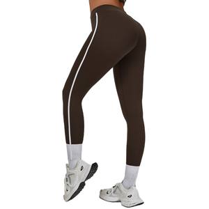 Gcwave กางเกงโยคะยกสะโพกเอวสูง, กางเกงกีฬารัดรูประบายอากาศได้ดีแห้งเร็วเย็บสีตัดกัน - Product Image 5