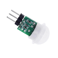 DC 2.7 ke 12V Mini IR piroelektrik inframerah PIR Sensor gerak manusia modul detektor otomatis AM312 Sensor