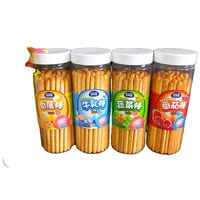 Galletas en Barra Babuwa, Saladas, Crujientes, con Leche Vegetal y Tomate, Tipo Dedo, Largas, Refrigerio Infantil, Temperatura Ambiente
