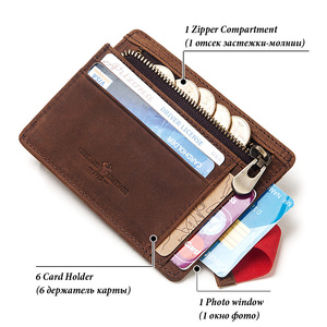 HUMERPAUL 2020 Nuovo Design Portafoglio Uomo in Vera Pelle con RFID, <span class=keywords><strong>Porta</strong></span> Carte Sottile, Fermasoldi, Tasca Portamonete con Zip, <span class=keywords><strong>Porta</strong></span> Documenti <span class=keywords><strong>e</strong></span> Carte di Credito - Product Image 3