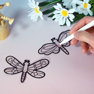 Kit de création de libellules attrape-soleil DIY pour enfants – Marqueurs acryliques pour <span class=keywords><strong>dessin</strong></span> et loisirs créatifs – Décoration de fenêtre et cadeaux - Product Image 2