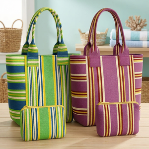 Sacs fourre-tout de plage écologiques en nylon recyclé tissé à la main, motif léopard, pliables, pour cosmétiques, pochettes de shopping tissées à la mode, réutilisables - Product Image 1
