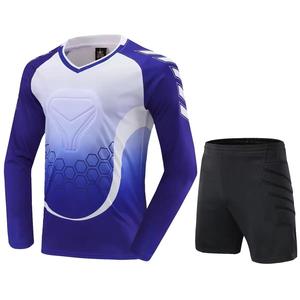 100% maglia da calcio maglia maglia da portiere da calcio manica lunga maglia da portiere da calcio e pantaloni uniforme - Product Image 3