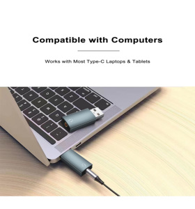Adaptateur audio USB A vers 3,5 mm TRRS en alliage d'<span class=keywords><strong>aluminium</strong></span>, carte son externe USB 2.0 avec puce DAC AB136 pour ordinateur portable PC - Product Image 4