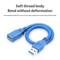 LVXINDA USB 3.0 Verlängerungskabel mit Gigabit-Übertragungsgeschwindigkeit USB-Stecker auf USB-Buchse