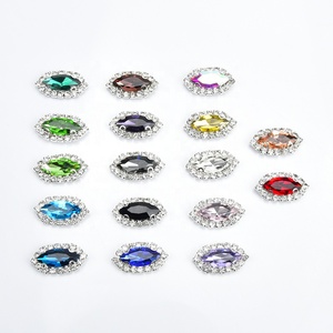 Hebilla de Cristal con Forma de Ojo de Caballo y Garra Plateada, Cristales de Vidrio Planos para Coser en Prendas, Zapatos, Bolsos y Accesorios de Costura - Product Image 2