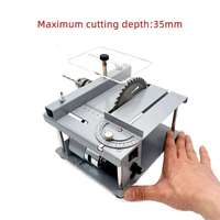 Petite Scie de Table Mini Multifonctionnelle pour Artisanat, Mini Scie Circulaire Métal pour Bricolage et Découpe, Micro Raboteuse de Levage Multifonctionnelle