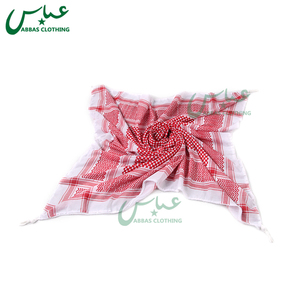 Vente en gros usine – Foulard carré palestinien <span class=keywords><strong>Arafat</strong></span> pour homme, en polyester 50x50, noir, style arabe avec petits pompons - Product Image 3