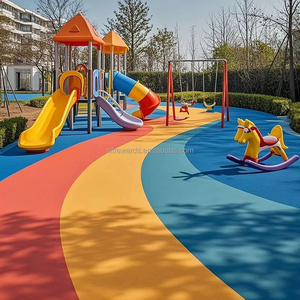 Résine de polyurée modifiée à séchage rapide ETERNI, prix usine, résistante à l'abrasion, revêtement de sol sans joint pour la rénovation, Sable Magique Doré - Product Image 2