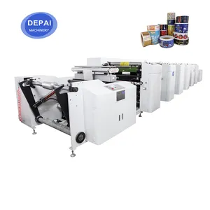 Full servo motors adhesive labels plastic film flexographic printer UV IR 1000mm 6 colors flexo printing machine