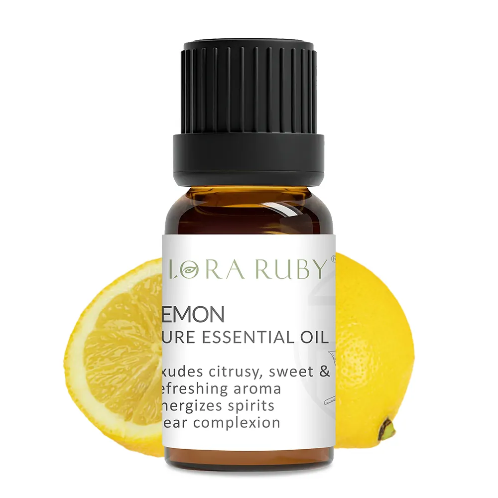 OEM ODM all'ingrosso 100% oli per aromaterapia puri 10ml diffusore con etichetta privata umidificatore per massaggio olio essenziale di limone biologico