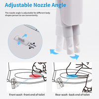 Accessoire de bidet pour toilettes, non électrique, à double buse autonettoyante, pour eau froide, avec bouton/bouton-poussoir en plastique, certifié CUPC, OEM/ODM, du fabricant de bidets
