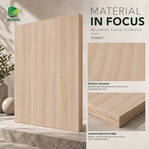 Contrachapado Jinbase XT2605-7 con chapa de roble color crema avena, grado E0, 1220x2440mm, panel de madera de arce y haya - Product Image 4