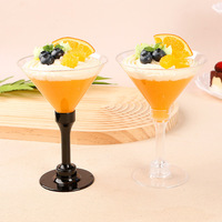Gobelets en plastique de qualité alimentaire pour gâteau de dessert aux fruits et au lait à large bouche de 150ml