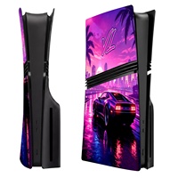 Coque de protection anti-rayures en ABS imprimé pour console PS5 Pro, style GTA, plaque frontale de remplacement pour console PS5 Pro