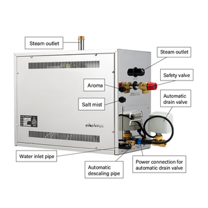 Atcsteam Zelfdrainerende WiFi APP-gestuurde 12kW stoomgenerator voor stoomsauna's - Product Image 2