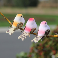 Oiseau décoratif miniature coloré simulé pour Noël, avec matériau bulle et technique biomimétique (52 cm)