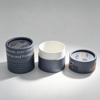 Emballage de tube en papier kraft pour cosmétiques, crème pour le corps, avec logo personnalisé biodégradable, imprimé, résistant à l'huile, doublé, cylindrique