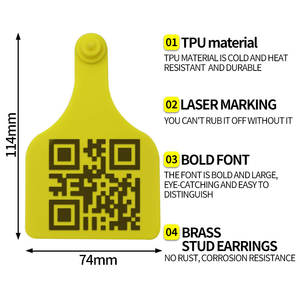 HED-ET105 사용자 정의 가축 귀 태그 암소 가축 귀 태그 동물에 대한 귀 태그 - Product Image 2