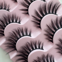 Extension de cils longs naturels faits à la main personnalisable cils de beauté 5 paires de cils les plus vendus