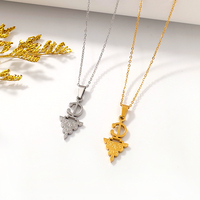 Vente en Gros Ensemble Bijoux Acier Inoxydable Mode Personnalisé Plaqué Or 18 Carats Pendentif Berbère Boucles d'Oreilles Collier Bracelet pour Femme