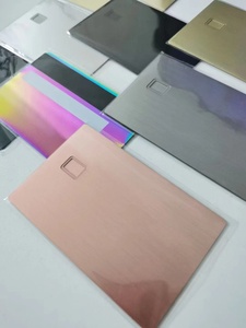 ที่กำหนดเองเปล่าแมตต์สีดำบัตรเครดิตโลหะที่มี4442ชิปสล็อต - Product Image 5