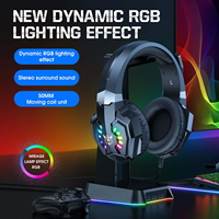 ONIKUMA X32 RGB Headset Gaming Berkabel Over Ear Surround Sound Peredam Kebisingan IPX-4 dengan Mikrofon