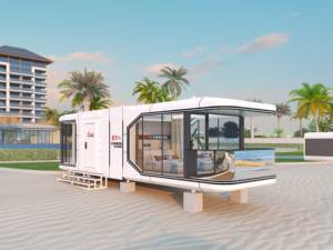 Casa Mobile Usata con Struttura in Acciaio in <span class=keywords><strong>Vendita</strong></span> - Condizioni Ottime, Casa su Ruote di Seconda Mano Pronta per il Trasferimento, Prefabbricata Ecologica ad Energia Solare - Product Image 2