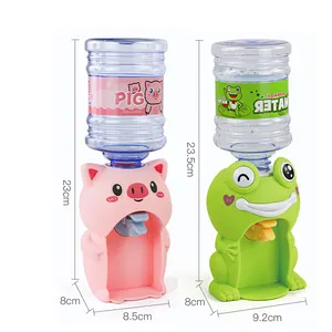 다른 시뮬레이션 물 디스펜서 돼지 개구리 마시는 분수 미니 척 놀이 집 주방 장난감 물