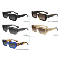 Lunettes de soleil carrées en acétate poli européen américain vintage surdimensionné pour hommes femmes CR39 UV400