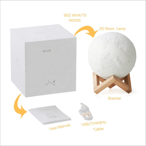 Kanlong 3d magnético <span class=keywords><strong>lunar</strong></span> niño habitación de lámpara de mesa de bebé decoración bola recargable - Product Image 5