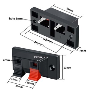 Cantell 53X24mm Miglior Prezzo Morsettiera a Clip a Molla 2 Pin 2 Porte Connettore a Colonnina - Product Image 4