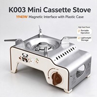 Mini réchaud à gaz propane K003 1940W léger et portable avec interface magnétique, allumage coupe-vent inclus, prêt pour le pique-nique