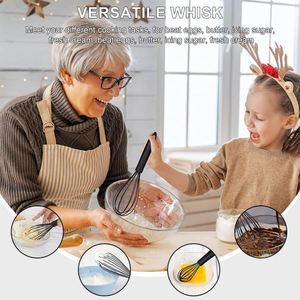 Fouet à œufs en silicone résistant aux hautes températures, ustensile de cuisine domestique, mini fouet manuel en forme de ballon pour la pâtisserie et le mélange de crèmes - Product Image 5