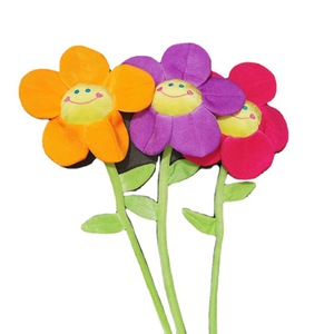 Jouets pour enfants en peluche fleur visages heureux coloré doux tiges pliables tournesol jouet enfants <span class=keywords><strong>anniversaire</strong></span> cadeau décors - Product Image 3
