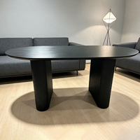 Table à manger en bois moderne minimaliste ovale 6 places écologique