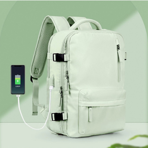 Oxford High Quality Travel Backpack <b>Suitcase</b> Style 180 Degree Open and Close Design Travel Bag with USB Port - Product Image 1