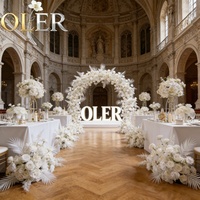 Decoraciones para Salón, Flores de Seda, Rosas Blancas Artificiales, Flores Colgantes, Arreglo Floral de Flores de Cerezo, Arcos para Bodas y Ceremonias