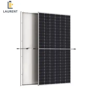 海外仓库国外商用太阳能电池板批发大功率全黑光伏板