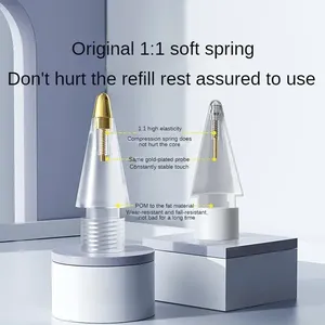 Puntas de Repuesto Metálicas para Lápiz, Silenciosas, 2B HB, Punta de Alta Fricción, Sensible a la Presión, para <span class=keywords><strong>iPad</strong></span> y Teléfono Móvil - Product Image 2