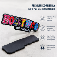 Aimants de réfrigérateur en PVC souple avec logo personnalisé, série alphabet, autocollants de lettres en PVC pour la publicité et les cadeaux promotionnels