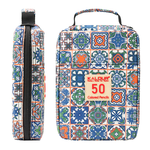 KALOUR 50 Set di matite colorate in cerniera borsa in Nylon con nucleo morbido piombo <span class=keywords><strong>e</strong></span> vibrante Multi <span class=keywords><strong>colore</strong></span> per schizzi di pittura <span class=keywords><strong>e</strong></span> colorazione - Product Image 4