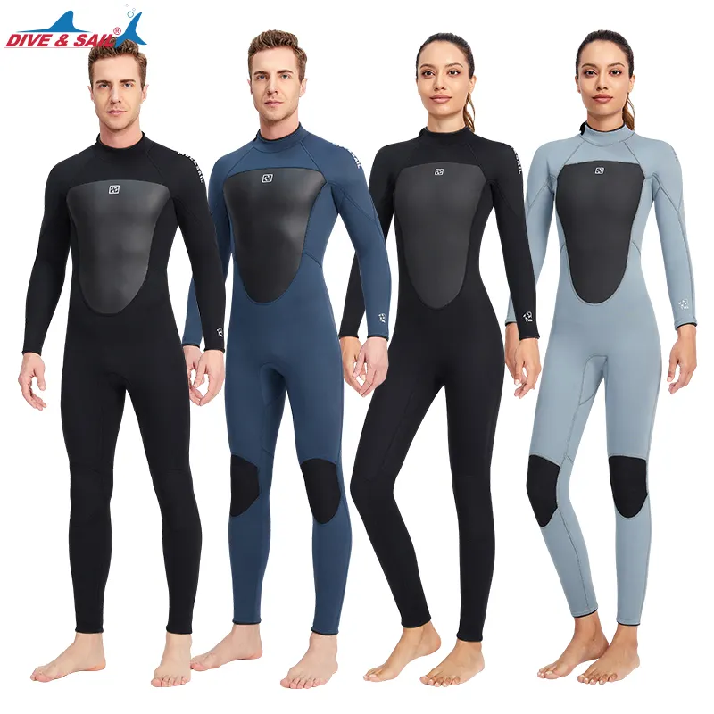 Terno de mergulho com zíper 3mm, roupa de mergulho de neoprene para homens e mulheres, terno molhado para pesca, mergulho